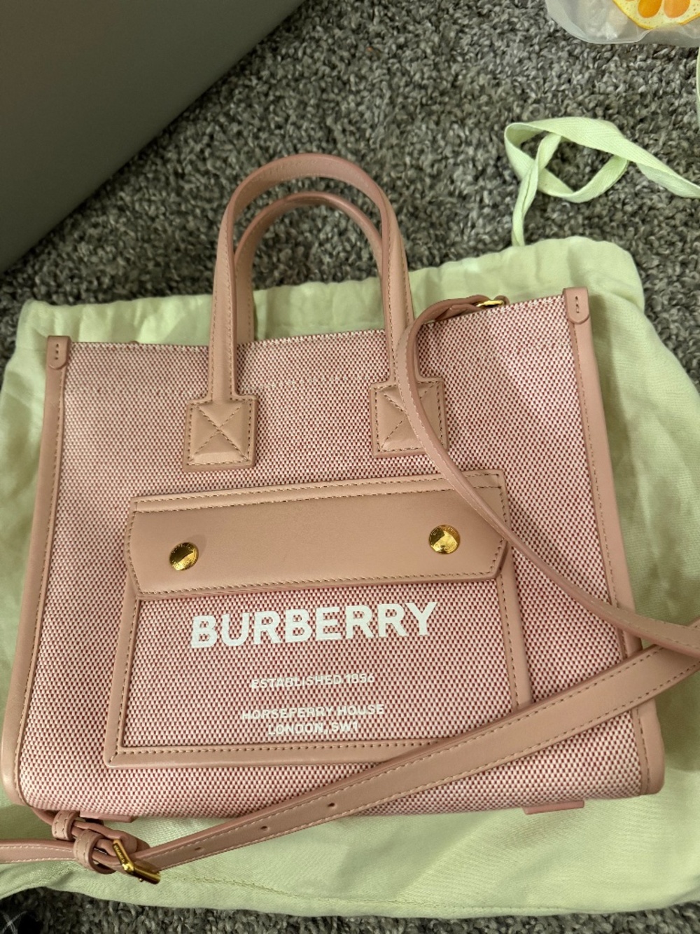Burberry freya mini tote bag
